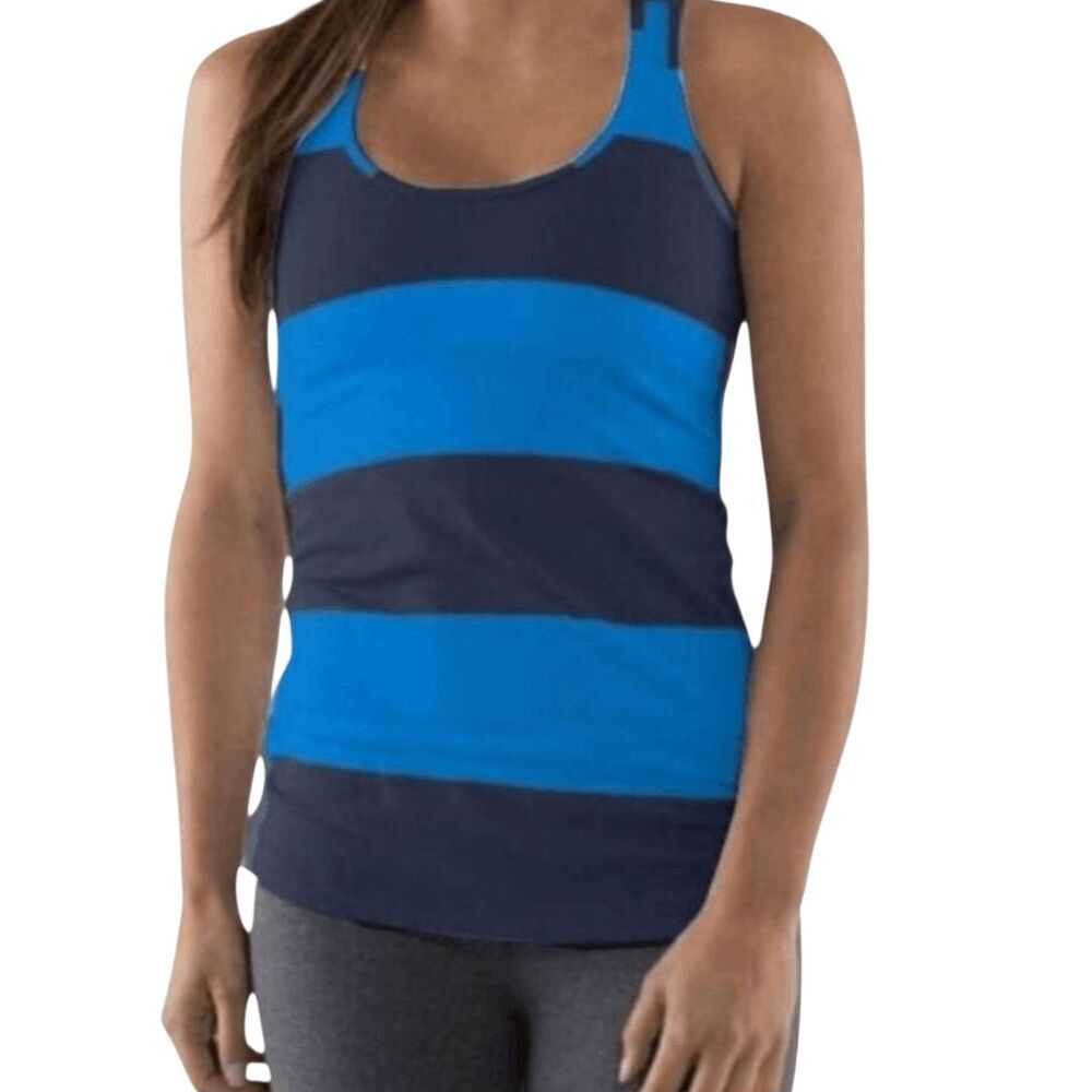 LULULEMON ATHLETICA Cool Racerback Tank 'Colorblock" Size 6